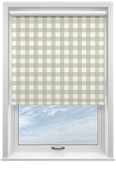 Gingham, Bud Green - Twist&Fit Roller Blind